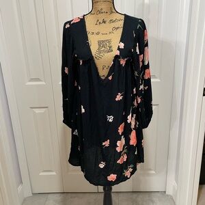 Billabong Black Dress with Floral Design